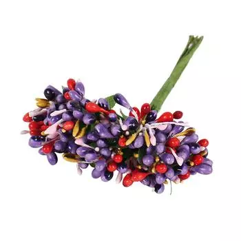 Пластиковые цветочные головки ручной работы DIY имитация букета тычинок для украшения свадебного подарка 6 шт.