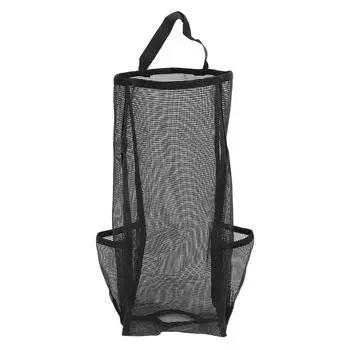 Пластиковые держатели для пакетов Диспенсеры Полиэстер Подвесной сетчатый пакет для продуктов Пластиковые мусорные мешки Диспенсеры для хранения