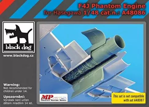 Пластиковые детали для модели Black Dog Phantom 2 Engine HAUA48086 1/48 F-4J (для Хасэгавы)