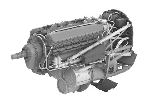 Пластиковые детали для модели двигателя Eduard Brassin EDU6481069 1/48 P-40E (для Эдуарда) (Самолет)