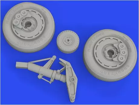 Пластиковые детали для модели Eduard Brassin Douglas Skyraider Wheel EDU648761 1/48 A-1J (для Тамии)