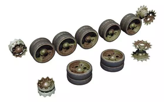 Пластиковые детали для модели Miniart wheel set MA37060 1/35 T-62