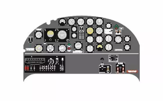 Пластиковые детали для модели Yahoo Model Mitchell с цветной приборной панелью YMA7319 1/72 B-25J (для Хасэгавы)