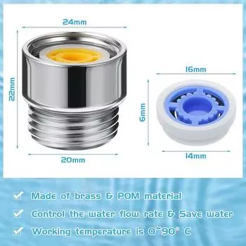 Пластиковые душевые головки Ограничитель Аксессуары для ванной Смеситель Таблетка для экономии воды Ограничитель для душевой головки Ручной душ белый