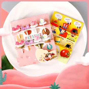 Пластиковые фруктовые вилки Симпатичные мини-знаки Bento Пластиковые украшения Bento Фруктовые десертные вилки Пластиковый материал 2 стиля Выберите 1