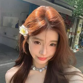 Пластиковые градиентные заколки для волос с цветком Frangipani Girls Duckbill Clip Sweet Flower Hair Clip Vacation purple-simple