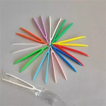 Пластиковые игрушки для детей «сделай сам», 20 шт., пластиковые зажимы, независимая упаковка, косметические пинцеты, многоцветные одноразовые пинцеты, локоть 7.5cm красный