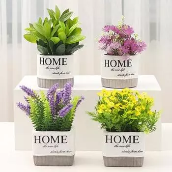 Пластиковые искусственные гипсофила цветы лаванды растения сад домашний декор стола C