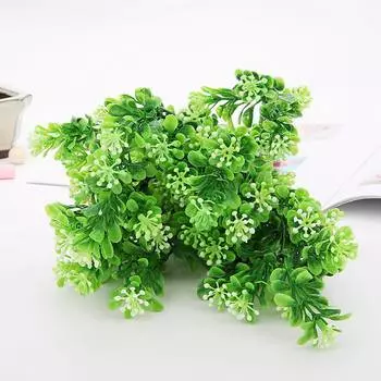 Пластиковые искусственные свадебные украшения для дома, имитация эвкалипта, миланская трава, композиция, витрина, растения, цветок 32cm белый