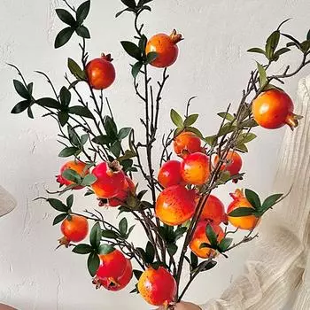 Пластиковые искусственные ветви граната Искусственные ветви фруктов Украшение для сада на открытом воздухе Style 2