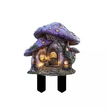 Пластиковые колышки для цветочных горшков, садовые колышки для грибных домиков, украшения для газонов и дворов 24cmx30cm разноцветный