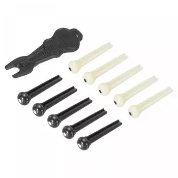 Пластиковые колышки для струн гитары uxcell, бежевые, для черной акустической гитары с выталкивателем для струн бриджа, упаковка из 36 шт.