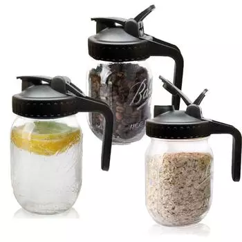 Пластиковые крышки для банок Mason с широким горлом, крышки для банок с откидной крышкой и ручкой, многоразовые для домашнего ресторана красный/чёрный