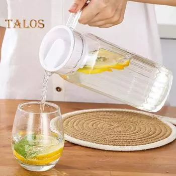 Пластиковые кувшины объемом 1,1 литра с крышкой, кувшин для чистой воды без содержания бисфенола А для холодного чая, лимонада, небьющийся кувшин для напитков, холодильник, кувшин для домашнего офиса