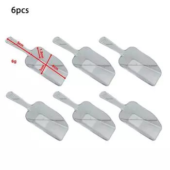 Пластиковые лопатки для льда, набор из 6 штук, для сервировки десертов на вечеринке Small+clear