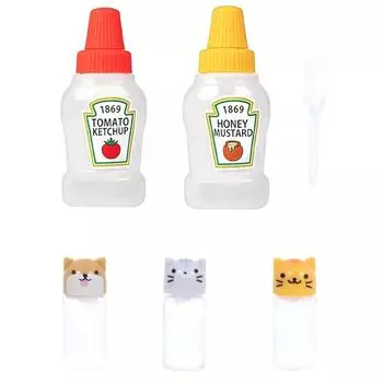 Пластиковые мини-бутылки для соевого соуса Bento, выдавливаемые бутылки для заправки салата, переносные контейнеры для соуса