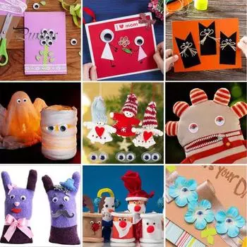 Пластиковые мини-самоклеящиеся глаза Googly Eyes для поделок своими руками, наклейка с глазами для милых реалистичных кукол C