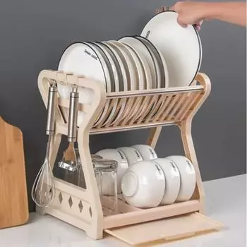 Пластиковые многофункциональные стеллажи для хранения, палочки для еды, ложка, кухонный нож, чаша, Sacuer, контейнеры для хранения, домашний кухонный шкаф, органайзер синий