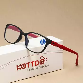 Пластиковые мужские и женские очки для чтения, пресбиопия, линзы, оправа для очков +1.0 чёрный