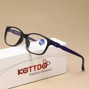 Пластиковые мужские и женские очки для чтения, пресбиопия, линзы, оправа для очков +2.0 чёрный