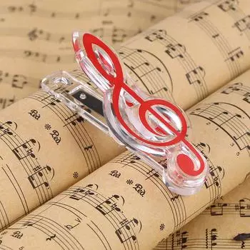 Пластиковые музыкальные ноты, буквы, скрепки, держатели для фортепиано (красный)
