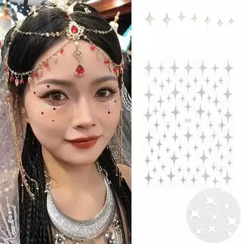 Пластиковые наклейки для украшения ногтей, водонепроницаемые временные татуировки, наклейки для самостоятельного изготовления, наклейки для лица, женские 03