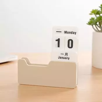 Пластиковые настольные вечные календари вращающиеся винтажные календари своими руками ежемесячный планировщик календари подарки чёрный