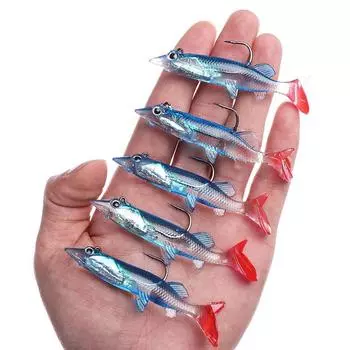 Пластиковые ночные огни, рыболовная приманка, крючки для наживки, гольян, окунь, рыболовные снасти