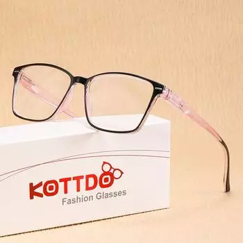 Пластиковые очки для чтения с защитой от синего света, прозрачная квадратная оправа для мужчин и женщин, очки для чтения при пресбиопии и гиперметропии +1,0 +1,5 +4.0 розовый