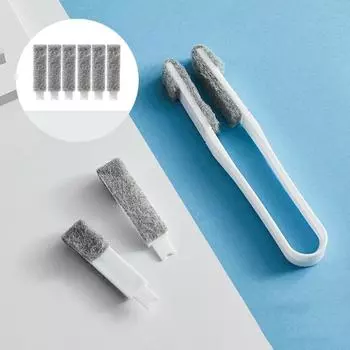 Пластиковые окна Листья Пыльник Клип Стиль Вентилятор Лист Щетка Жалюзи Чистящие Щетки Бытовая техника 7pcs