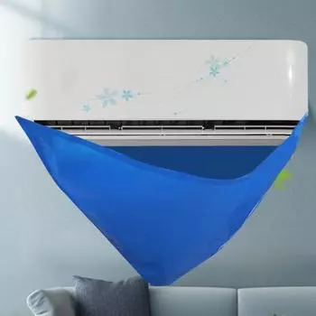 Пластиковые пакеты для чистки кондиционера Mini Split, набор мешков для стирки кондиционера, устойчивый к протечкам, простой в использовании, универсальный комплект чехлов для чистки кондиционера Split синий