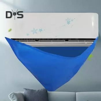 Пластиковые пакеты для чистки кондиционера Mini Split, набор мешков для стирки кондиционера, устойчивый к протечкам, простой в использовании, универсальный комплект чехлов для чистки кондиционера Split синий