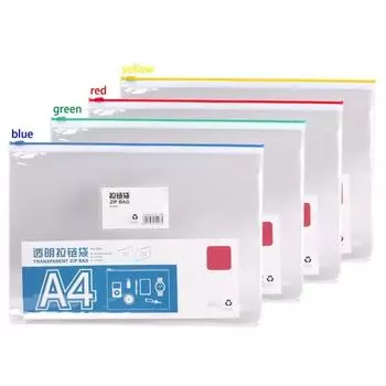 Пластиковые пакеты из ПВХ с застежкой-молнией, прозрачные сумки на молнии, размер, толщина, высокое качество, офисные, культурные и образовательные принадлежности/папки