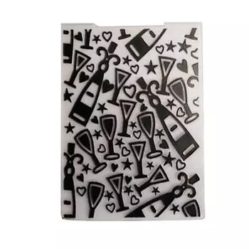 Пластиковые папки с тиснением Cheer Wine Cup, трафарет для DIY, скрапбукинг, альбом, рамка, шаблон, декор, художественный напиток