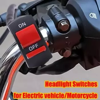 Пластиковые переключатели на руль мотоцикла Кнопочные переключатели ВКЛ/ВЫКЛ электромобиля Кнопочный переключатель для модификации мотоцикла для освещения