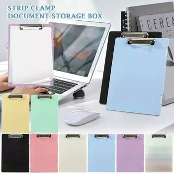 Пластиковые планшеты с металлическим зажимом низкого профиля, планшет с зажимом, размер Letter | Поставка One Size чёрный