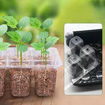 Пластиковые поддоны для рассады с прозрачными крышками, 1 шт. - Идеально подходят для посадки в саду, озеленения балконов и создания красивых растений в помещении