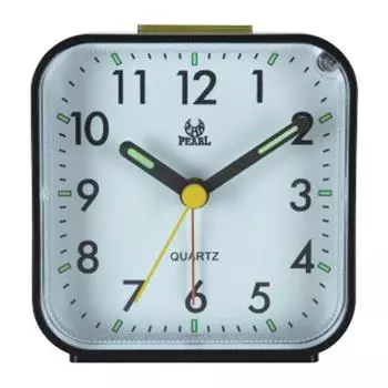 Пластиковые портативные будильники, компактные не тикающие маленькие настольные аналоговые часы, бытовые принадлежности розовый