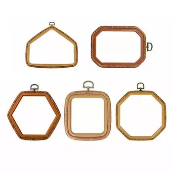 Пластиковые пяльцы для вышивания Восьмиугольник/Квадрат/Прямоугольник/Шестиугольник Инструмент для растяжки под дерево Пяльцы для вышивания ручной работы