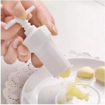 Пластиковые прессы для чеснока, винтовой пресс для чеснокодавилки, белый ручной пресс, практичные кухонные инструменты для готовки