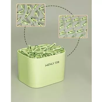 Пластиковые прищепки для белья, бытовые зажимы для еды, носки, нижнее белье, держатель для сушилки для ветрозащитной бельевой веревки 24pcs авокадо