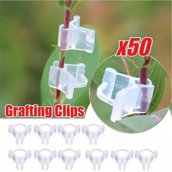 Пластиковые садовые зажимы для прививки Прозрачные овощные цветы Растения Прививка Садовые украшения Инструменты Виноградная лоза 10pcs
