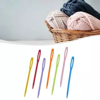 Пластиковые швейные иглы нитки шерсть большой глаз вышивка гобелен ремесло DIY детские иглы швейные инструменты