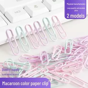 Пластиковые скрепки цвета макарон 28 мм и 50 мм для студентов и офисов