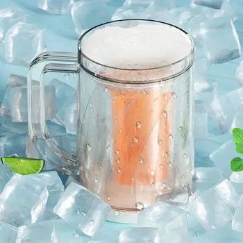 Пластиковые стаканчики для заморозки пива, стаканчики для льда с крышкой, кружка для заморозки с двойными стенками, стаканчики для холодных напитков, кухонная посуда для бара