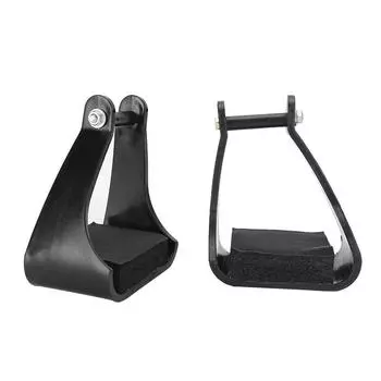 Пластиковые стремена POM для верховой езды в стиле вестерн, безопасное седло Trail, черная мягкая подкладка из пеноматериала