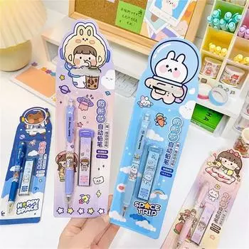 Пластиковые студенческие автоматические карандаши для рисования 0,5 мм, подвижный карандаш, механический карандаш, движущийся карандаш темно-синий