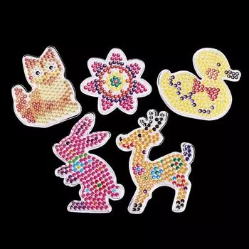 Пластиковые трафаретные бусины, мини-шаблон для игрушек на перфорированной доске, шаблон для бусин с цветной бумагой, развивающая игрушка hexagon