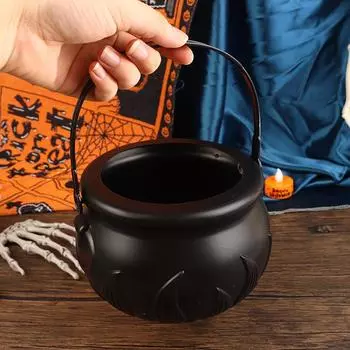 Пластиковые украшения для Хэллоуина, туман, дым, банка с черепом, реквизит для вечеринки, бочки ведьмы, котел на Хэллоуин A1