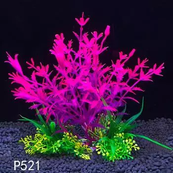 Пластиковые водные растения, украшение для аквариума, резервуар, пейзажные растения, рыбы, микроландшафтное украшение, имитация водных поддельных водных растений 9